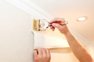 Pose de papier peint à Labruyère — revêtements muraux et toiles de verre